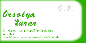 orsolya murar business card